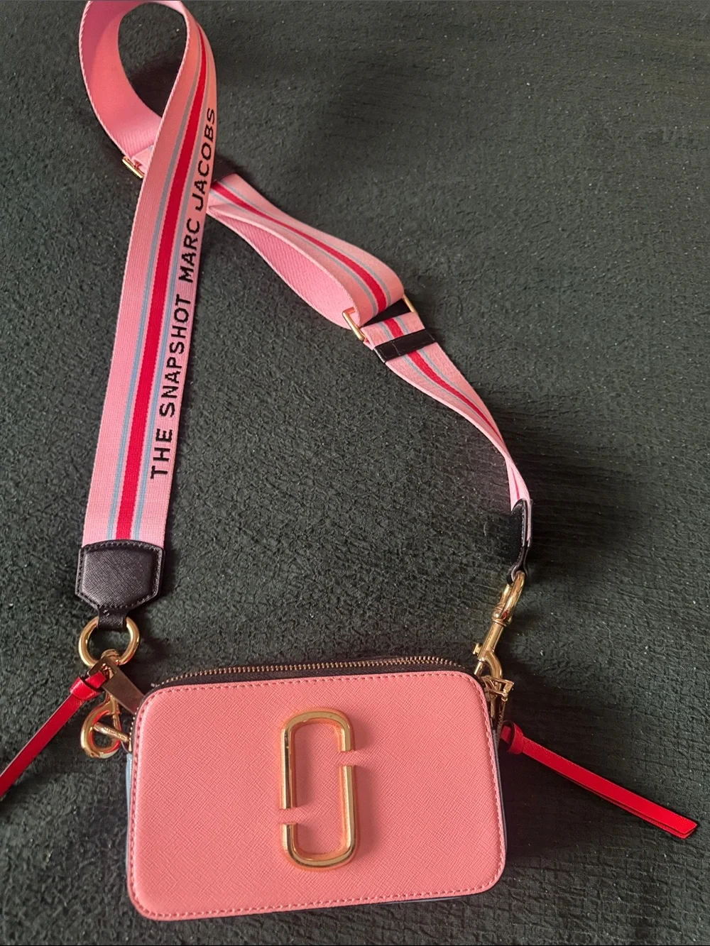 Marc Jacobs Pink Snapshot Camera Crossbody with Branded Strap